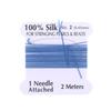 2# 0.45Mm 10Szt./Worek Ręcznie Robiony 100% Naturalny Jedwabny Sznurek Lina Z Nawlekaną Jedwabną Nicią Igła Końcówka Jedwab Do Tworzenia Biżuterii DIY