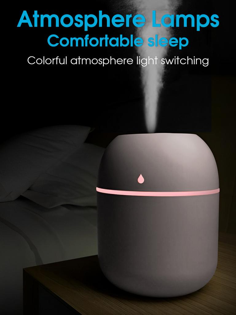 1PC Mini Portable Aromatherapy Humidifier Aromatherapy Cool Mist Diffuser Colored Light Auto-off Sleep Atmosphere Night Light