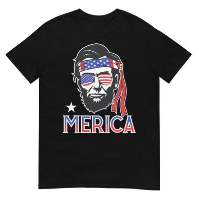 Abraham Lincoln 4th Of July Merica Unisex Unisex American Flag Tshirt