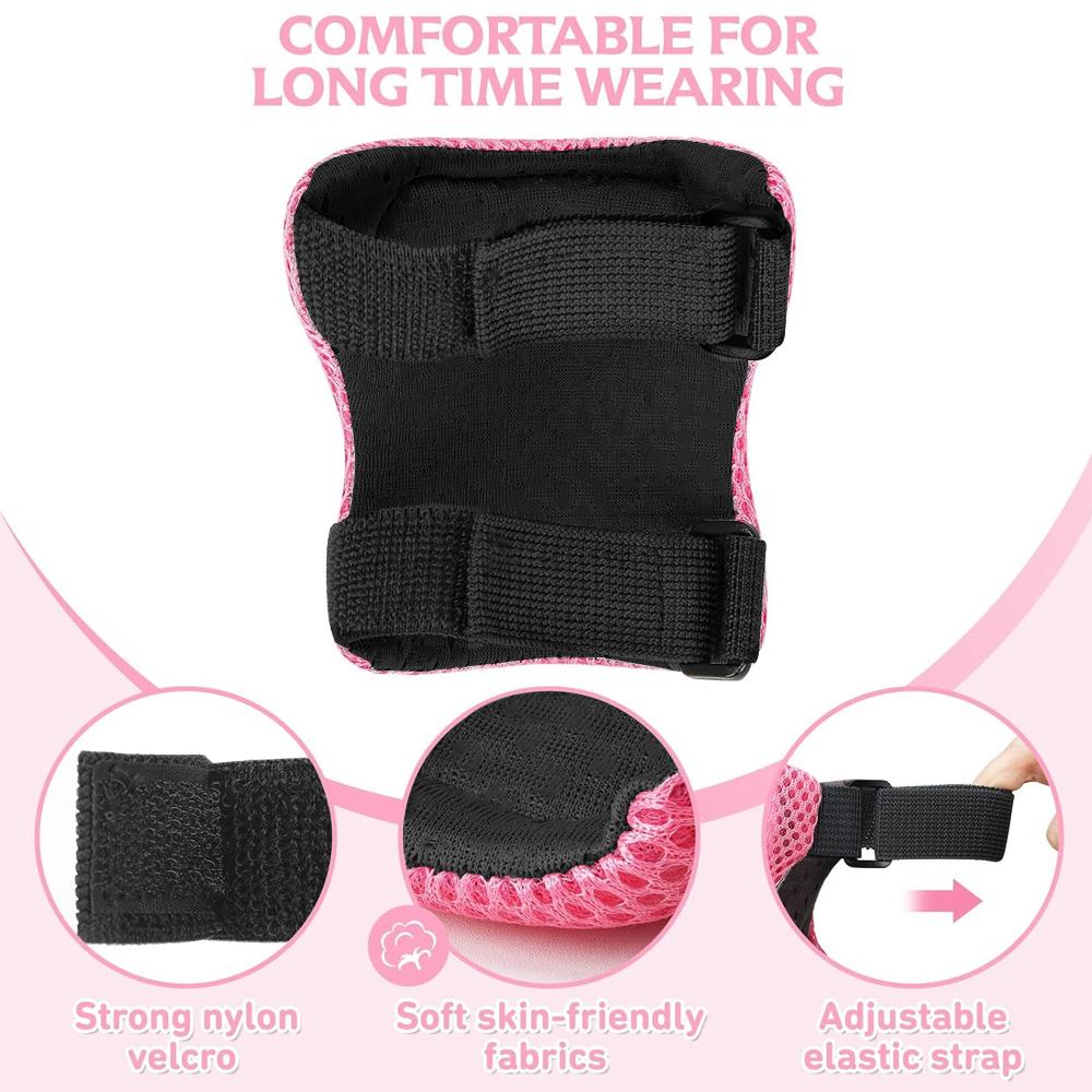 1/6 In 1 Knee Elbow Pads Set With Wrist Guard For Skateboard Ski Cycling BMX Biking Running Sports Protection