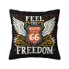 Born To Ride Route  Throw Pillow Case cm for Living Room Americas Highway Cushion Cover Soft Polyester Pillowcase