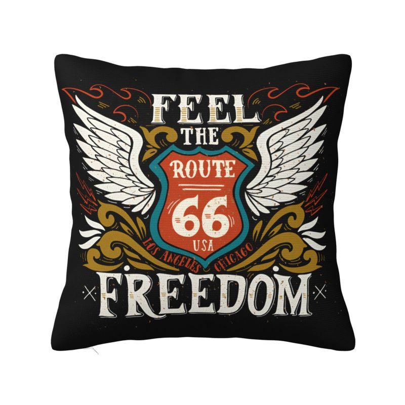 Born To Ride Route Throw Pillow Case cm for Living Room Americas Highway Cushion Cover Soft Polyester Pillowcase
