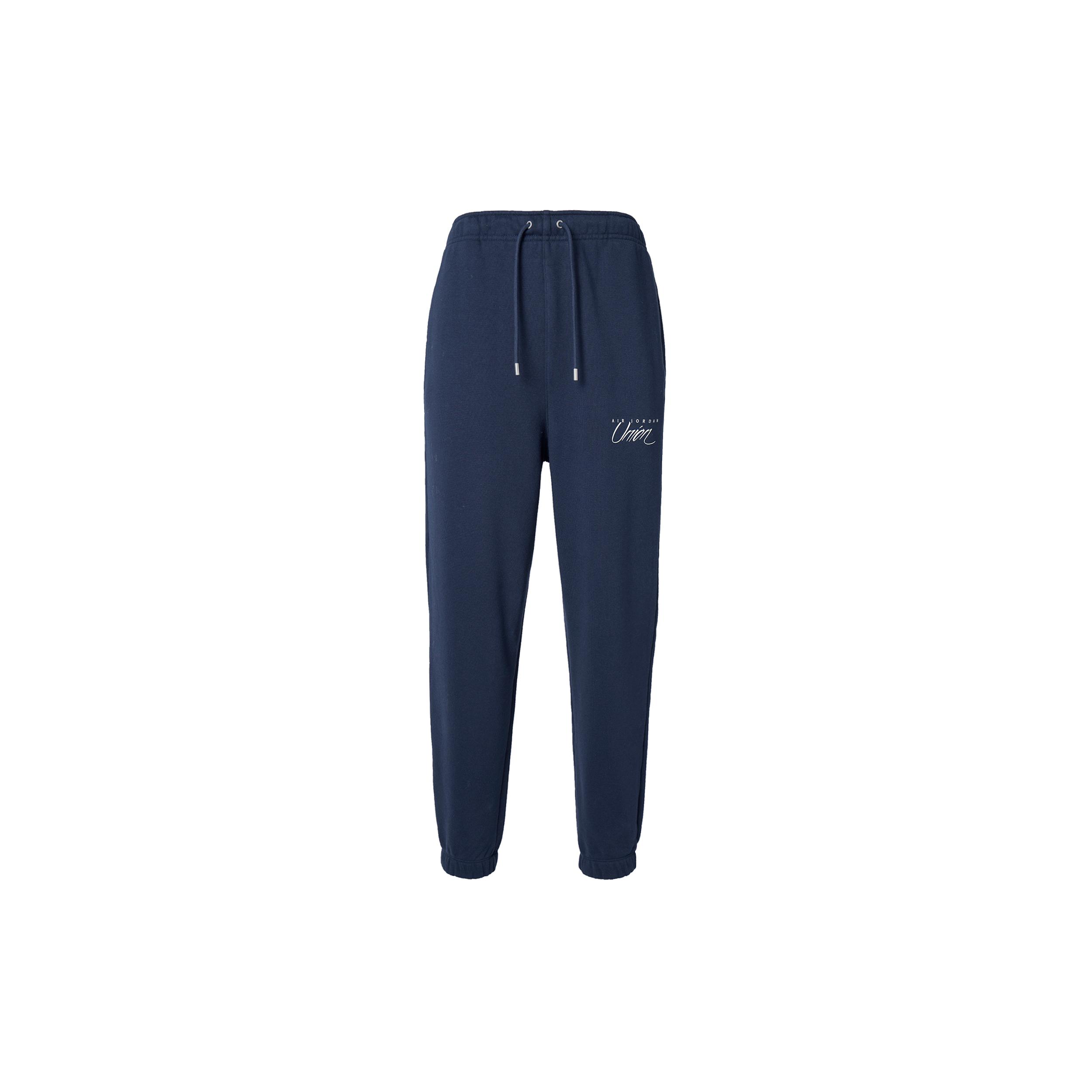 Jordan X Union Jordan X UNION Knitted Sweatpants Unisex Navy Blue Moderate Cuffed Pants DV7337-419 XS