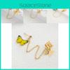 Butterfly Elegant Alloy Stud Earrings With Colorful Geometric Designs