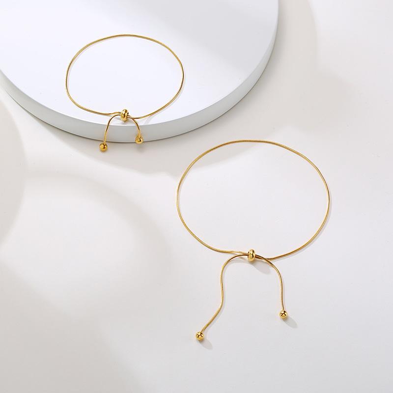 

Minimalist Thin Snake Chain Bracelets for Women Length Adjustable Jewelry Gold Color Stainless Steel Christmas New Year Gifts