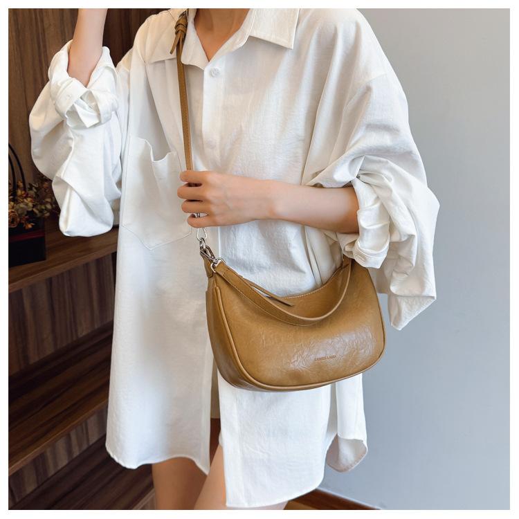 2025 New Small Bag Women's Sen Meng Feeling Crossbody Dumpling Bag Niche Design Fashionable Shoulder Bag