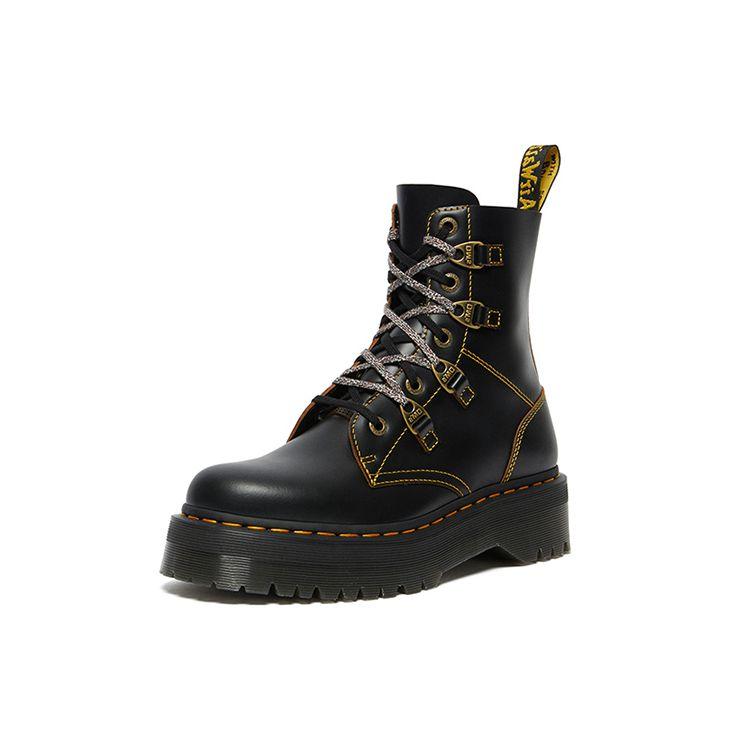 Dr. Martens Collier Leather Thick Sole 9-Hole Short Martin Boots Unisex Boots Charcoal-Black 27036001