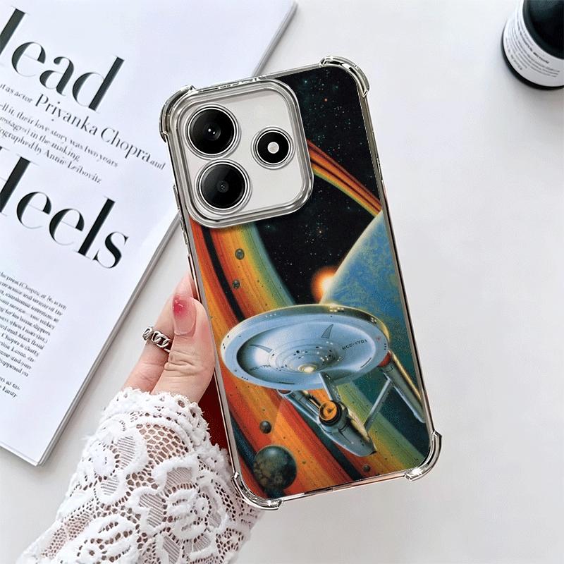 Star Movie T-Trek Soft Phone Case For Xiaomi Redmi Note 14 15 Pro Plus 13 12 11S 11T 5G 10 9S 9 Plating Anti-Fall Fundas