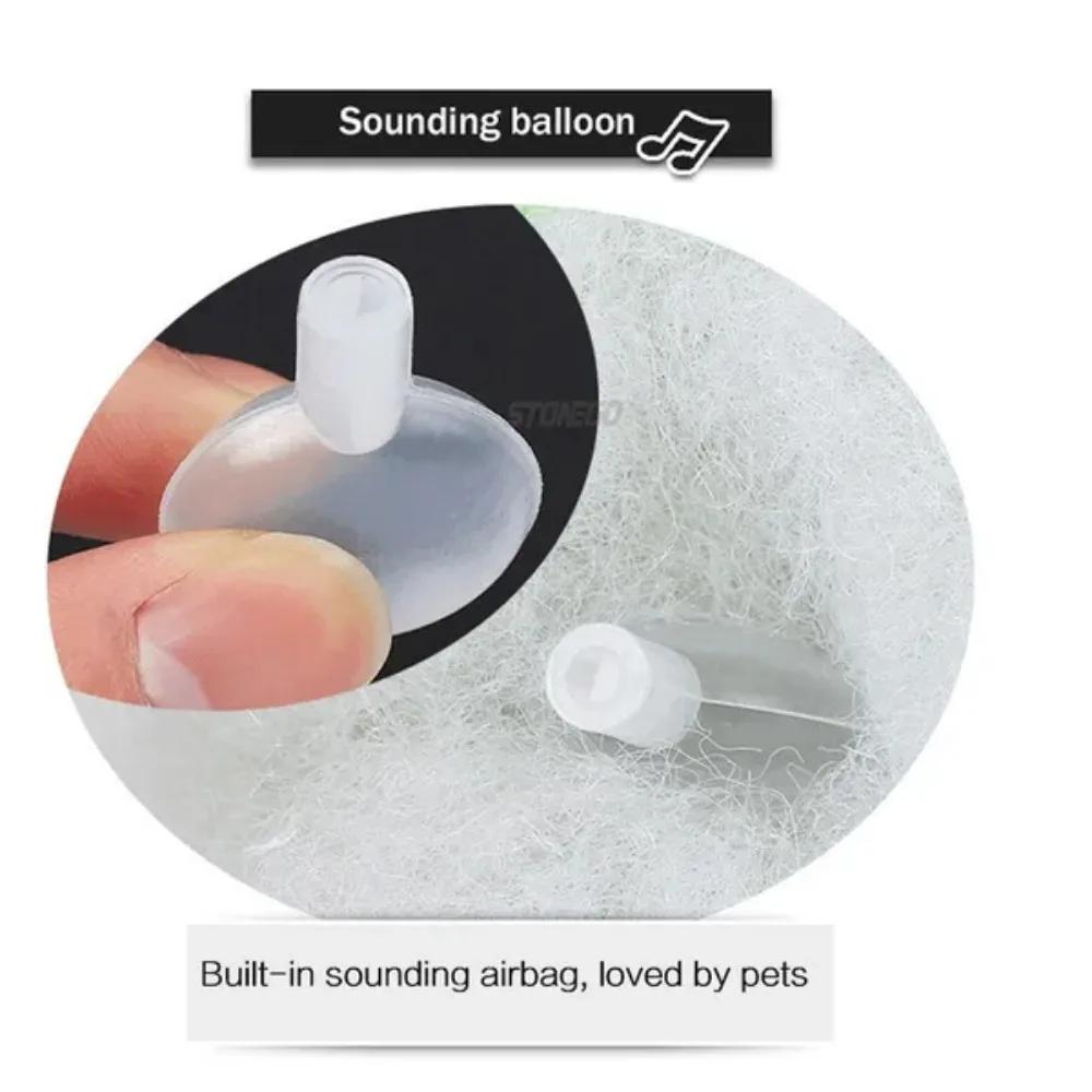 Dog Toys Plush Sounding Double Bone Drumstick for Pets Interactive Chew Toys for Small Medium Dogs