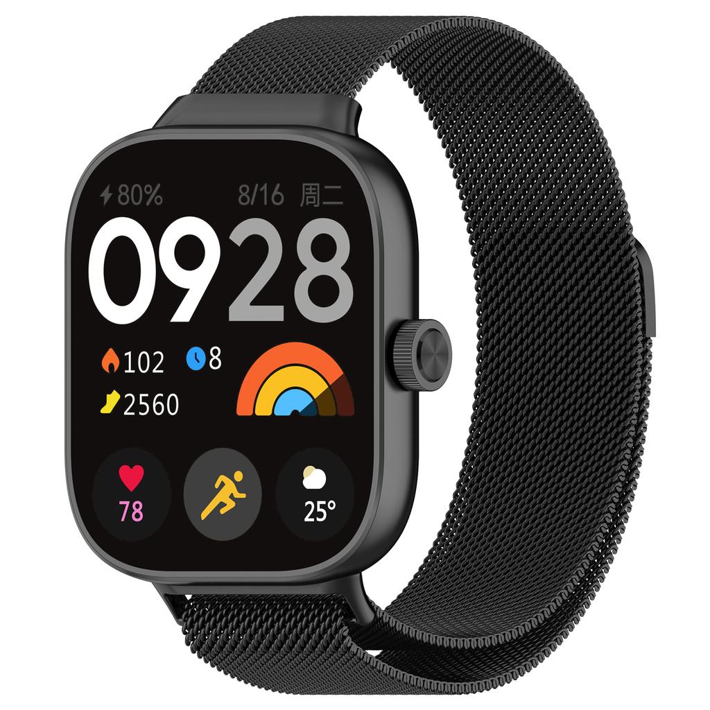 For Xiaomi Redmi Watch 4/Smart Band 8 Pro Stainless Steel Milanese Watch Strap