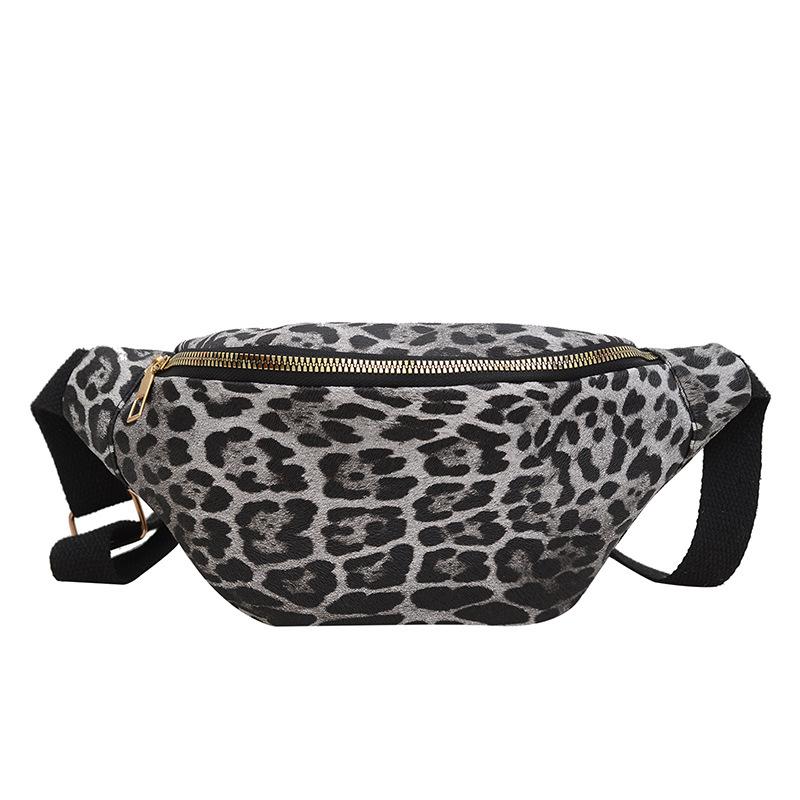 Nischen-Trend Umhängetasche Leopardenmuster trendige Bauchtasche Damenmode vielseitig Sport Brusttasche