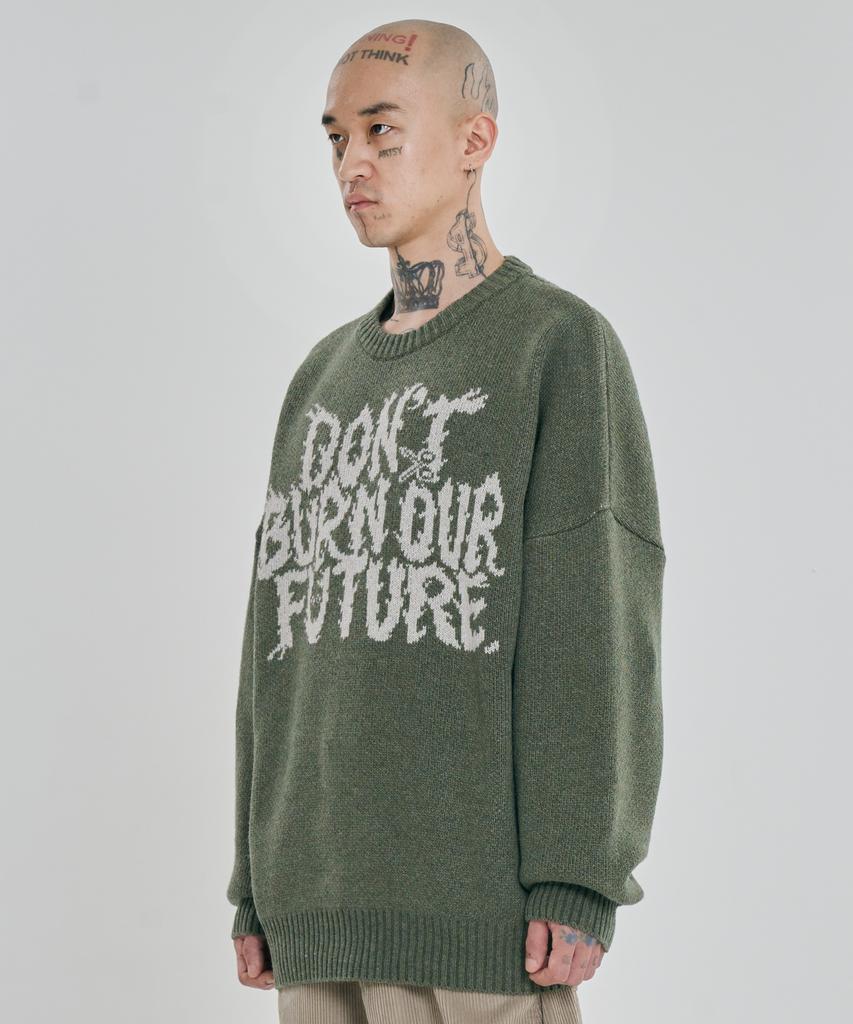 AJOBYAJO [Pba] Dbof Wool Knit Hoodie [Khaki]
