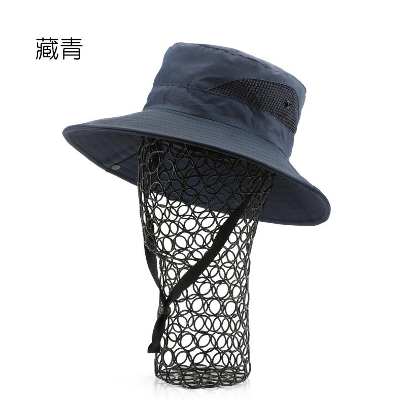 

Шляпа защита от солнца весна и лето солнцезащитный козырек быстросохнущая с большими полями шляпа-ведро для активного отдыха рыбалки альпинизма солнцезащитная шляпа шляпа-котелок темно-синий