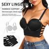 Sexy Strappy Bondage Push Up Bra, Seamless Molded Cup Shaping Invisible Lingerie for Women