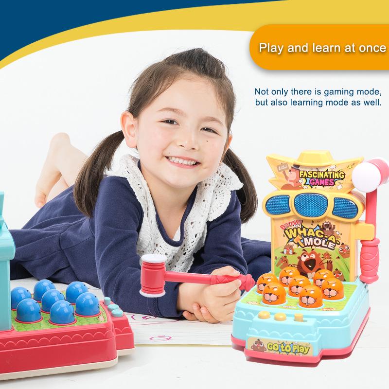 Cross-Border English Whac-A-Mole Electric Early Education Interactive Toy for Babies and Children