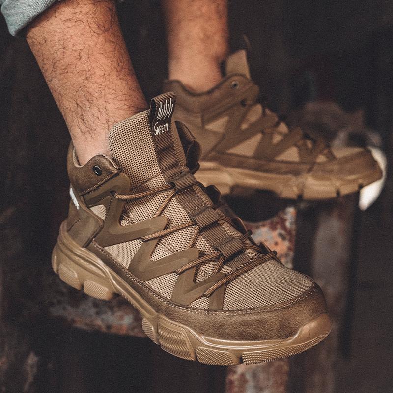 Quality Work Boots Men Anti Static Anti-puncture Anti-smash Safety Shoes Men Waterproof Construction Indestructible Shoes Winter