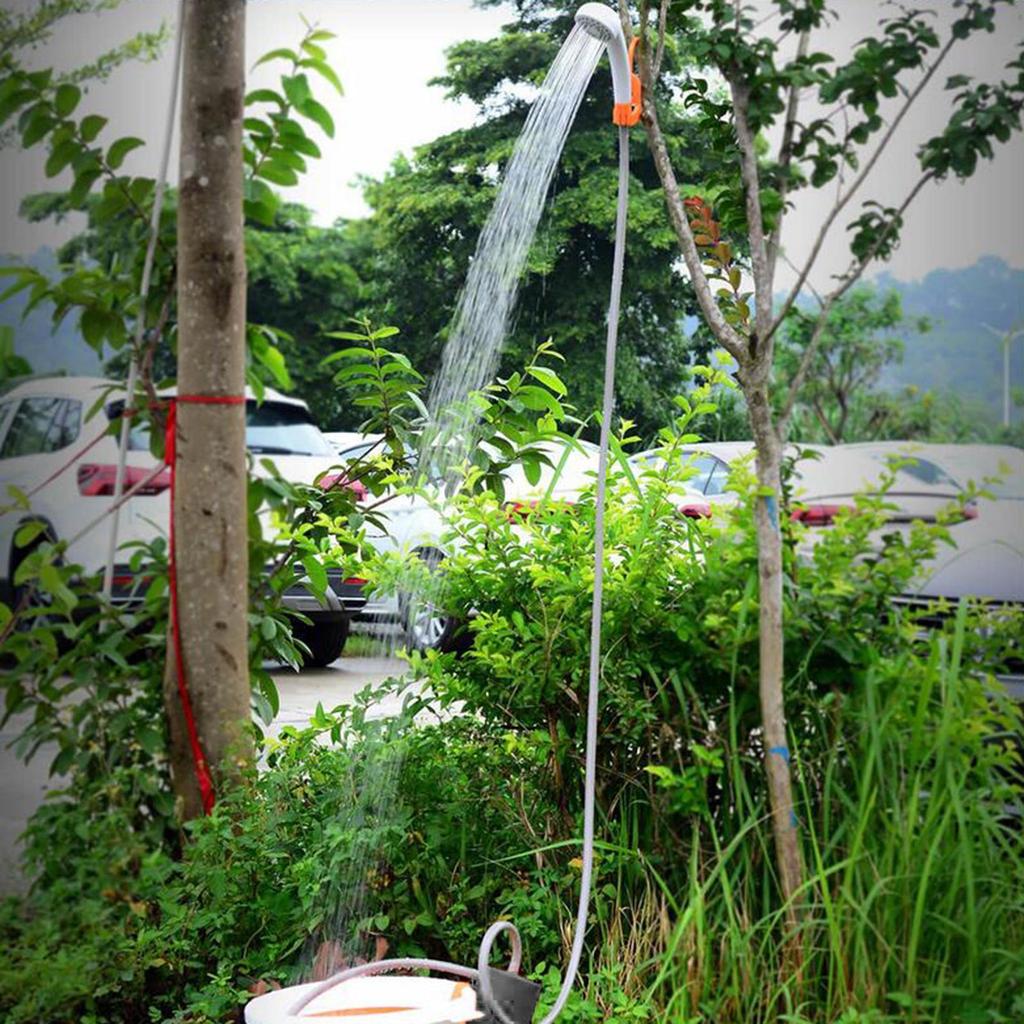 Compact Outdoor Shower System with Adjustable Water Flow for Camping And Hiking