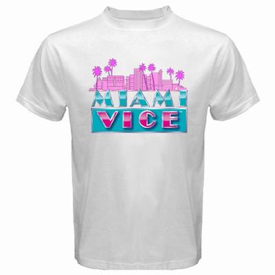 MIAMI VICE TV-Serie Don Johnson Weißes Unisex T-Shirt