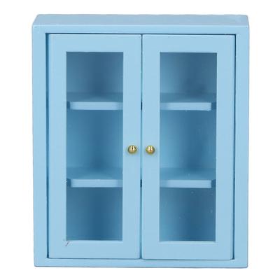 1:12 Babaház Fali Szekrény Fa Miniatűr Konyhaszekrény Bútor Dekoráció Szerepjáték Játék