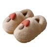 New bag heel cotton slippers winter velvet thickened warm couple home non-slip cartoon cotton shoes