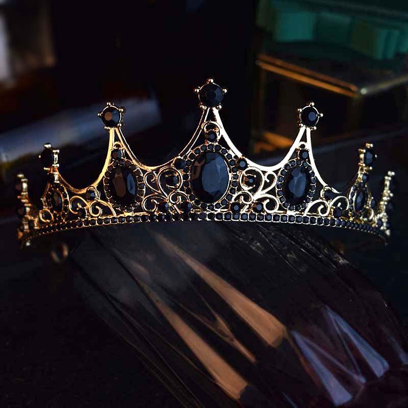 

Европейская и американская ретро барочная корона головной убор разноцветные стразы принцесса сценическое выступление повязки для волос день рождения девочек короны для девочек