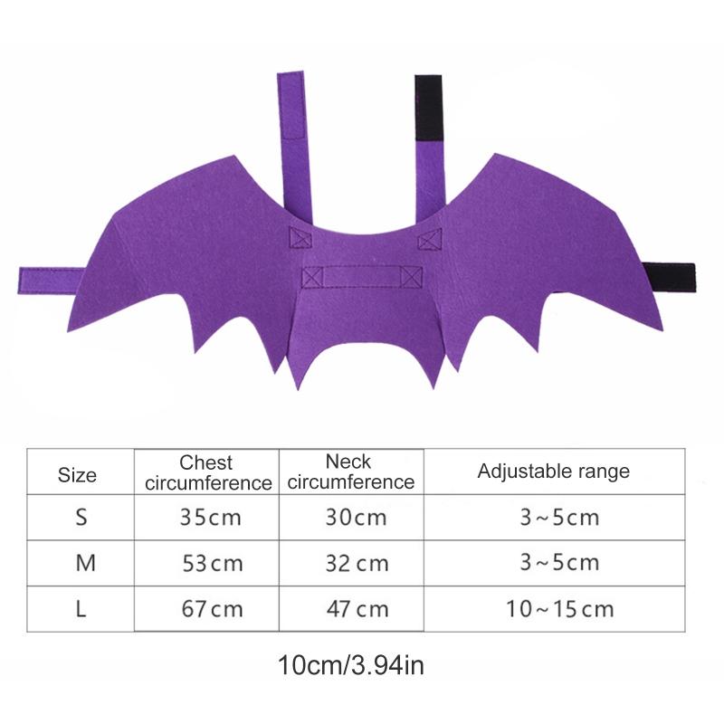 Halloween Costumes for Dogs and Cats Pet Bat Costume Holiday Decoration
