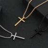 Able Street-Style Anti-Allergy Stainless Steel Cross-Shaped Pendant Necklace, Suitable Daily Wear by Both Men and Women