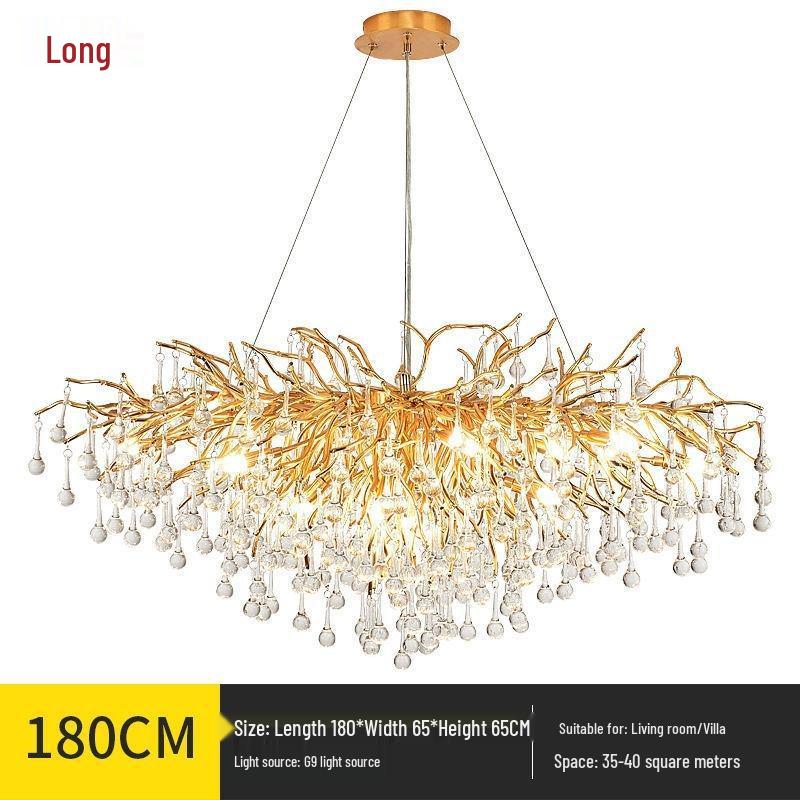 Modern Luxury Crystal Branch Chandelier for Bedroom & Living Room