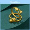 Two Vietnamese Chic Worlds Joy Ring Luxurious Brass Gold Plated Accessory