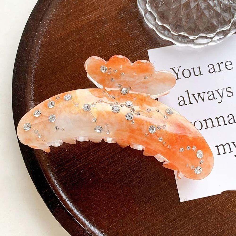 Waterproof Acrylic Rhinestone Hair Claw Korean Style Girl Hair Accessories  Gifts
