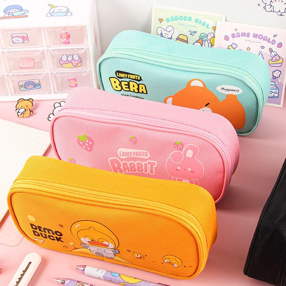 Cloth Desktop Storage Bags Office School Supplies Pen Bag Pencil Pouch Stationery Bag Pen Case