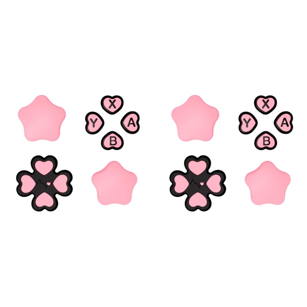 1/2Set D-Pad Button Cap Set for Switch2 Joy-Con Cute Silicone Soft ABXY Key Buttons Sticker Thumb Sticks Thumb Sticks Grip Cover