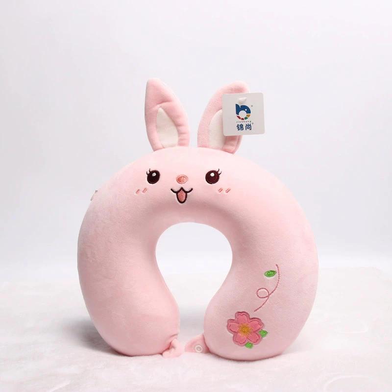 Cartoon Hase Katze Memory-Schaum Nackenkissen U-förmiges Kissen Reise Nickerchen Artefakt Nickerchenkissen Büro Schlafkissen Kissen Nackenschutz