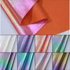 100/300cm Laser Gradient Rainbow Elephant PU Leather Fabric Reflective Clothing Stage Soft Bag Case Hat Synthetic Fabrics Cloth