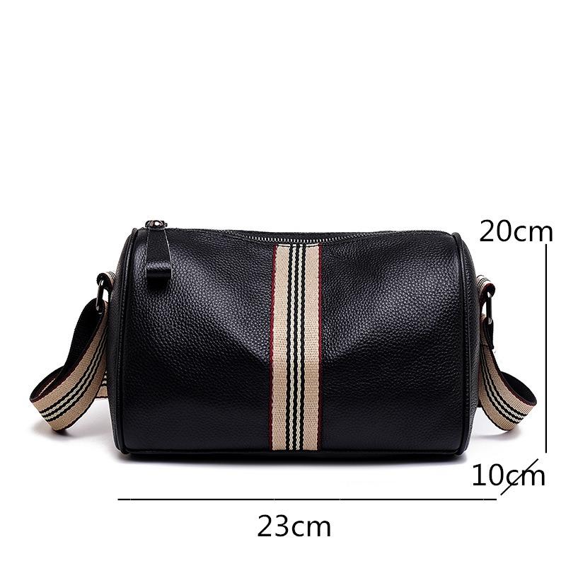 Large Cylinder Bag Plus Wide Shoulder Strap Women's Bag High Quality Shoulder Messenger Bag