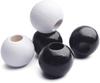 Round Wooden Beads Roller, White & Black Ball Spacer for Handmade Jewelry Accessories