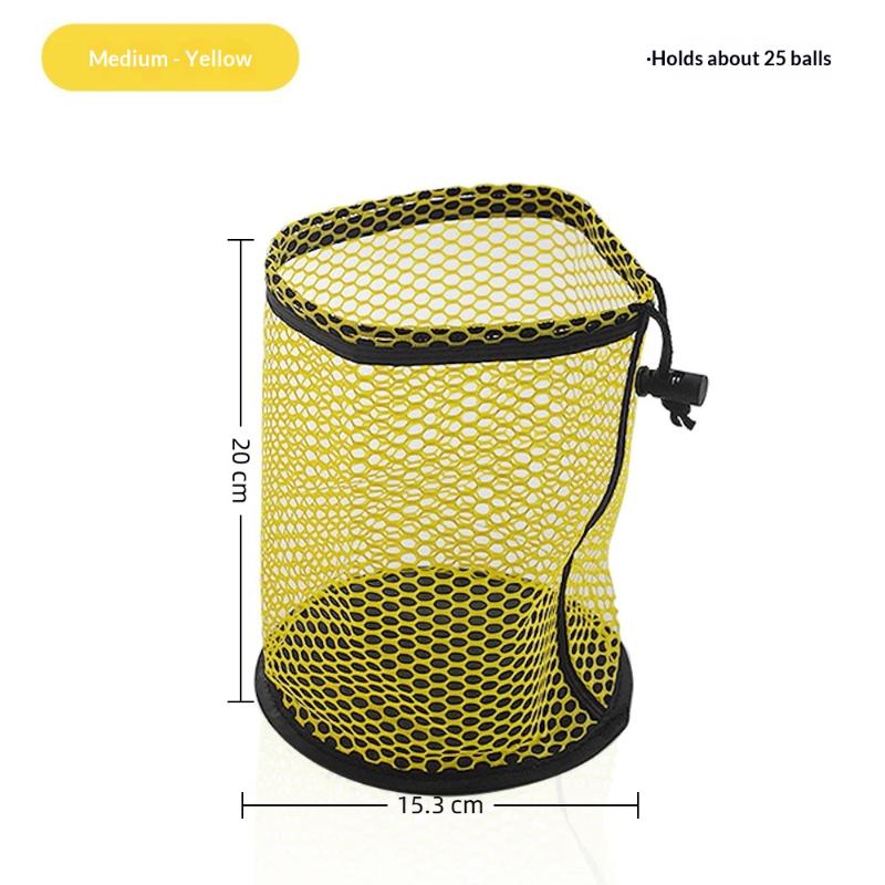 Golf Ball Holding Pouch Durable Drawstring Mesh Net Bag Hold 12/25/50 Balls Portable for Golf Training Competition Travel
