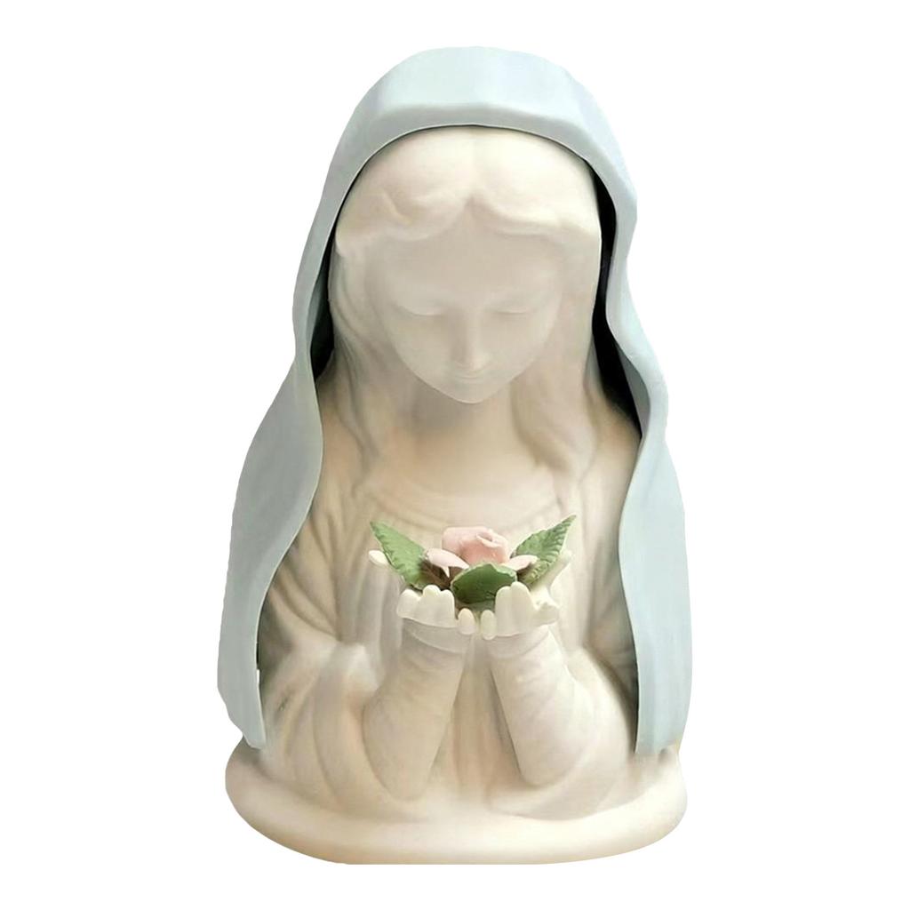 Virgin Mary Prayer Night Light Handcrafted Soft Eye Protection Night Lights Home Decoration Desk Accessories for Reading
