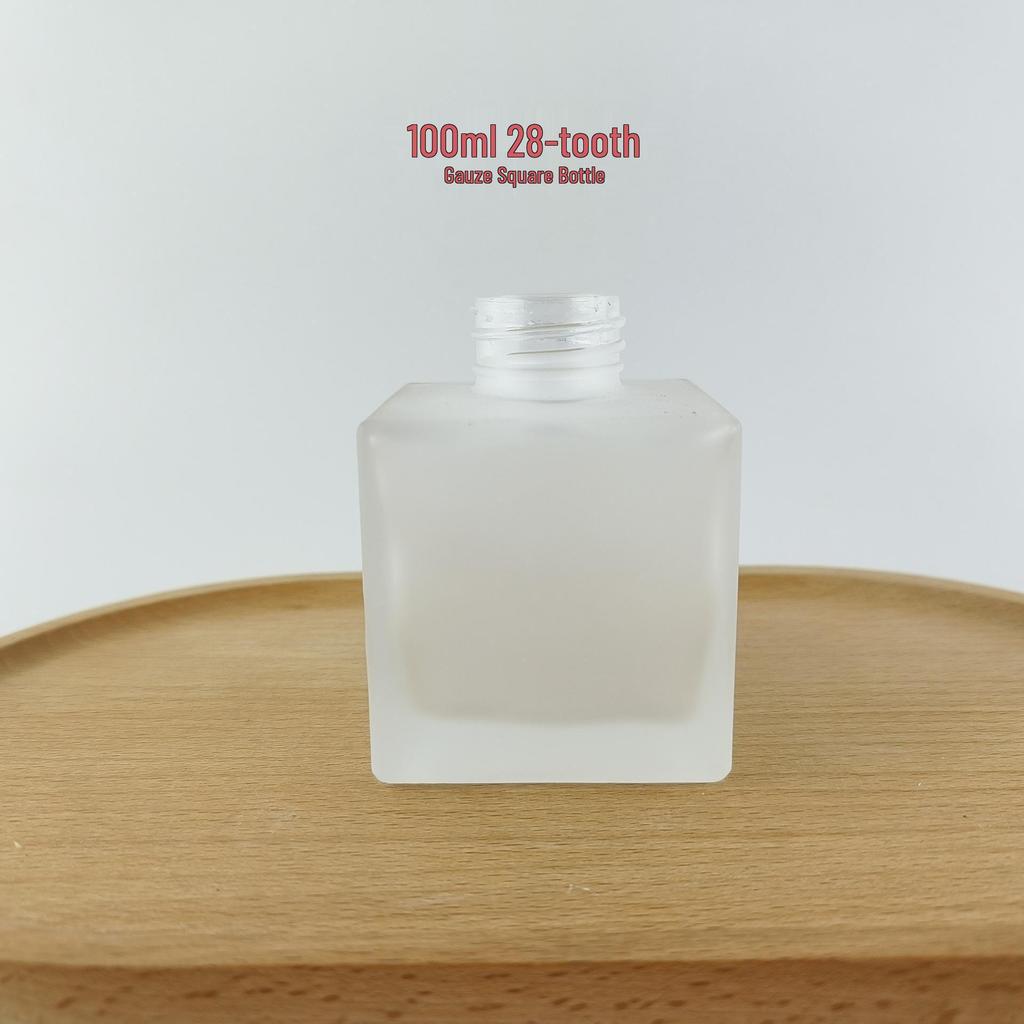 50ml Frosted Square Aroma Diffuser Glass Bottle for Home or Car Decoration