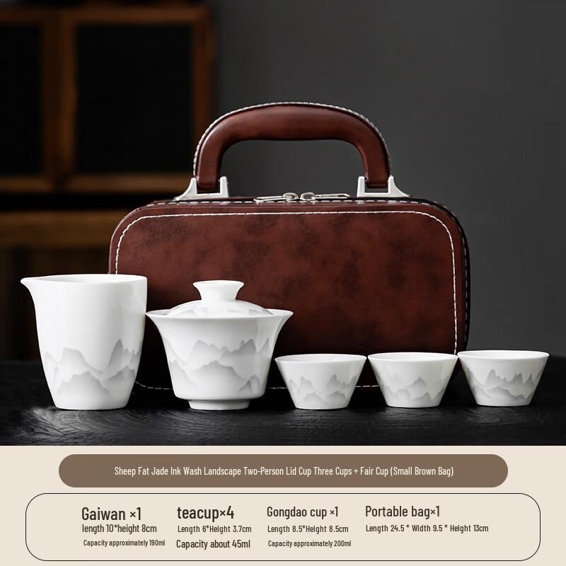Yuzhuxun Ceramic Gongfu Tea Set - Ink Landscape