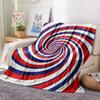 1Pc Illusory Graphics Print Flannel Blanket, High Quality Comfortable for All Seasons, Home Decor, Warmth and Comfort, Perfect for Christmas Gifts W26