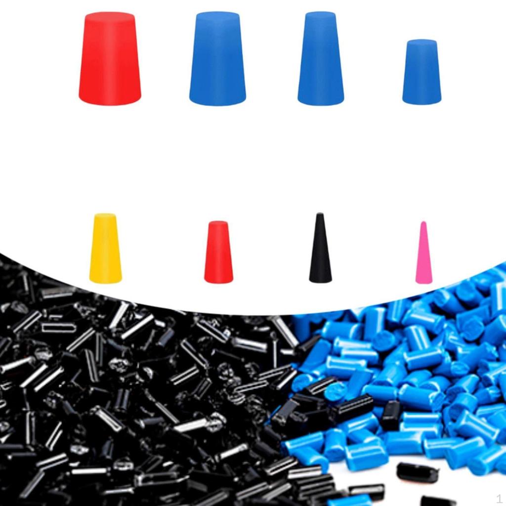 Silicone Tapered Plug Kit Assortment 1/16 inch to 5/8 High Temp Stoppers Hole Plugs for