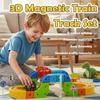 Children Magnetic Rail Car Cube Toys DIY Building Blocks Educational Toy Magical Track Train Construction Kids Christmas Gifts