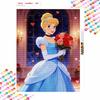 Disney Diamond Art Painting Kit 5D Cinderella Diamond Painting Dot Art Kit Home Wall Decor