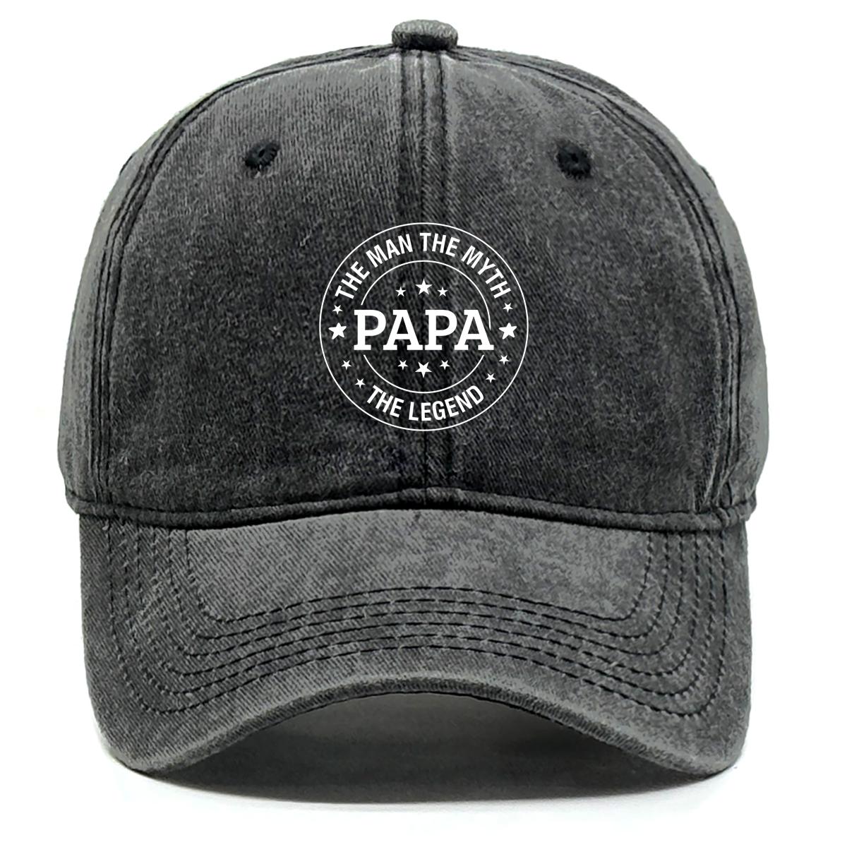 

PAPA Print Snapback Baseball Cap, Father s Day Sports Hat Fashion Cozy Distressed Fit Adjustable Baseball Cap as the picture чёрный