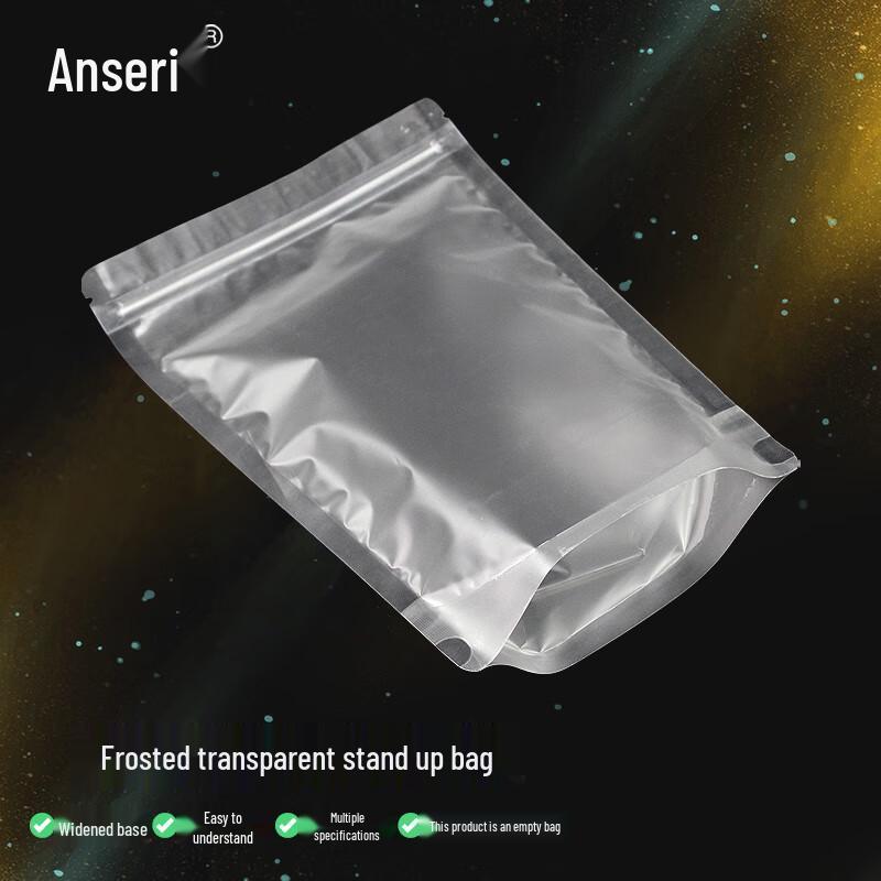 Frosted Transparent Stand-Up Resealable Bags