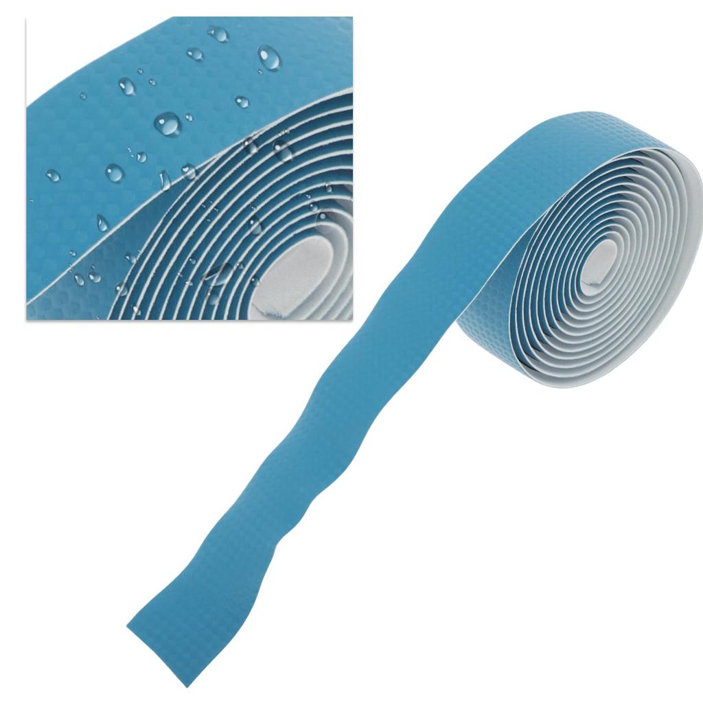 BULLSPANN 1 para owijek na kierownicę rowerową ze wzorem włókna węglowego na rowery szosowe i liczniki, niebieska taśma, antypoślizgowa, amortyzująca, na rowery MTB, 2,16 m długa,