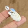 Birthday Gift For Her Natural Solar Moss Opal Gemstone Pendant 925 Silver