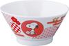 PEANUTS Snoopy Noodle Bowl (1000ml) Ramen Bowl, Akaume (Red Plum) Design, Kissho Series, Made In Japan, Yamaka Shoten, SN2101-311