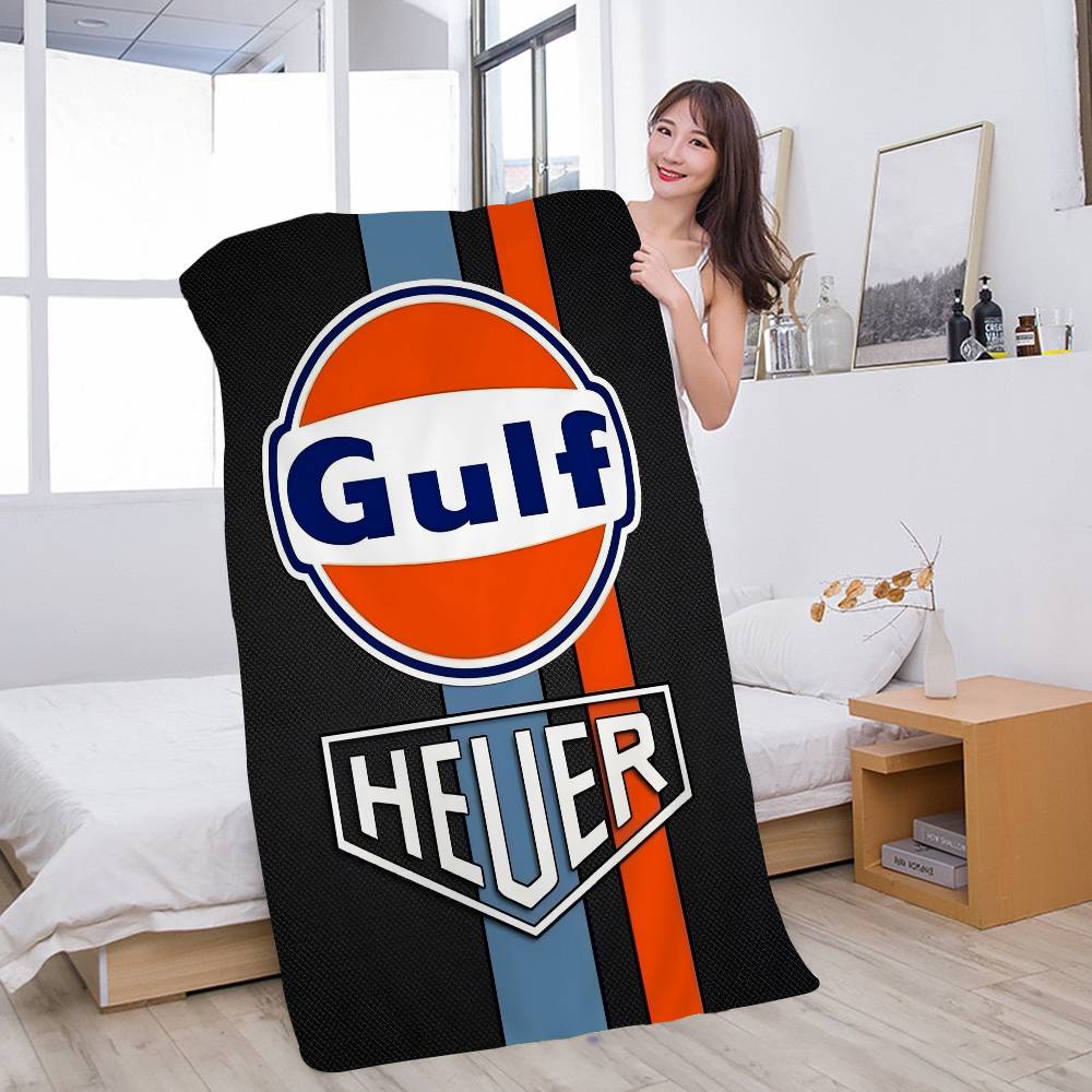G-Gulf Racing Car Logo Microfiber Printed Beach Towel Mountain Climbing Yoga Beach Swimming Running Absorbent Soft Towel